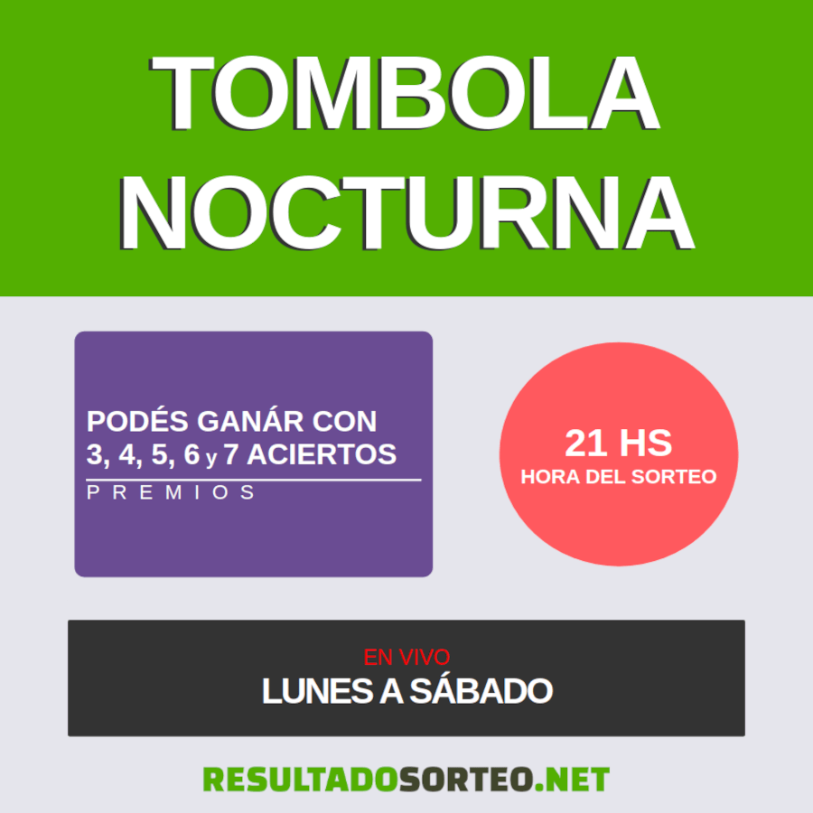 tómbola nocturna de hoy